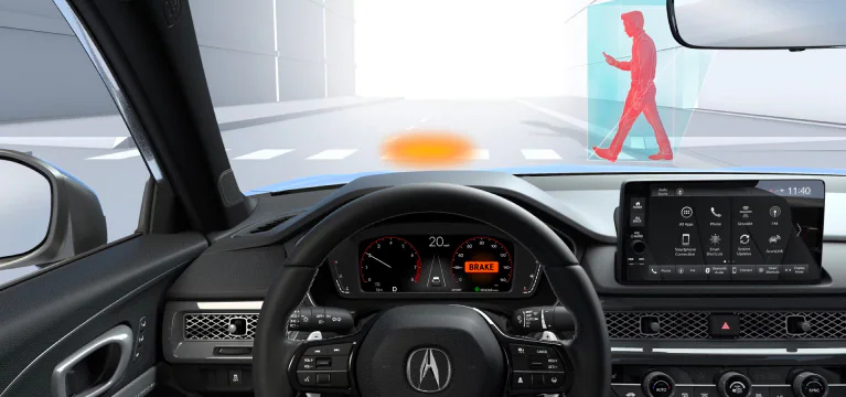 Acura Integra A-Spec 2026 con detección de peatones.