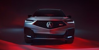 Vista frontal de la Acura MDX Type S con Paquete Avanzado Vista frontal de la Acura MDX Type S con Paquete Avanzado