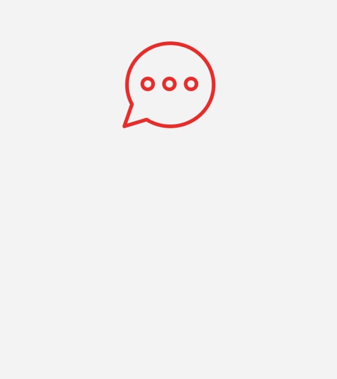 Icono de una burbuja de chat para el chat de conserjería y el soporte del concesionario