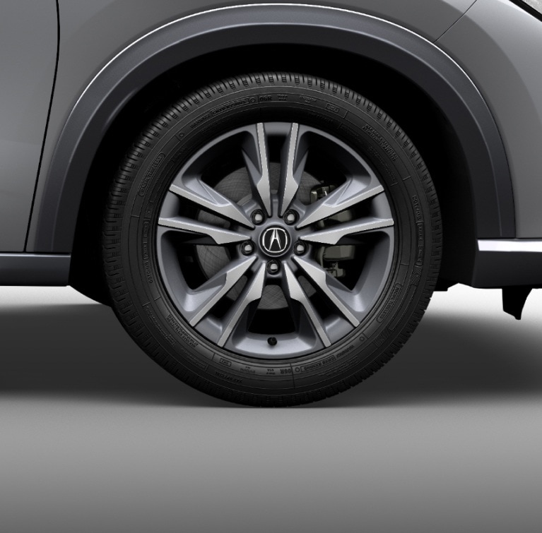 Acura ADX 2025 con ruedas de aleación de 18 pulgadas en Pewter Gray con acabado mecanizado