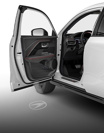 Proyector con el diseño del logotipo de la Acura ADX 2025