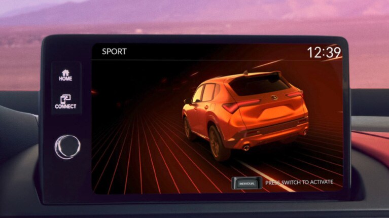 Acura ADX 2026 con el sistema dinámico integrado en modo Sport.