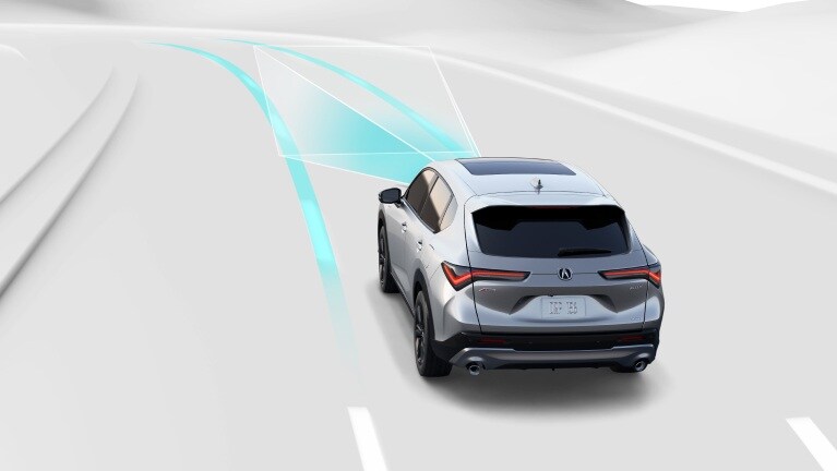 Acura ADX 2026 con sistema de asistencia para mantenerse en el carril. Acura ADX 2026 con sistema de asistencia para mantenerse en el carril.