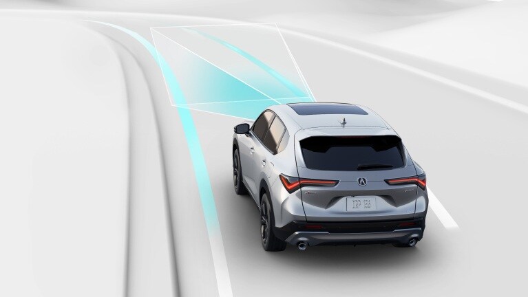 Acura ADX 2026 con mitigación de salida de carretera. Acura ADX 2026 con mitigación de salida de carretera.