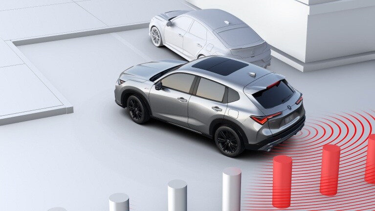 Acura ADX 2026 con control de frenado a baja velocidad. Acura ADX 2026 con control de frenado a baja velocidad.