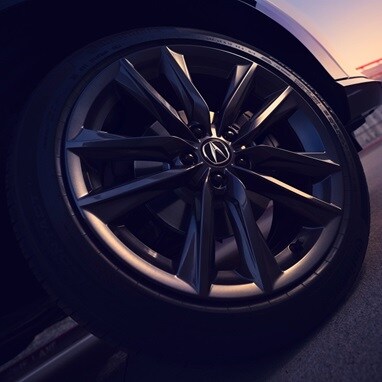 Se muestra la Acura ADX A-Spec 2026 en Urban Gray Pearl con un detalle del borde.