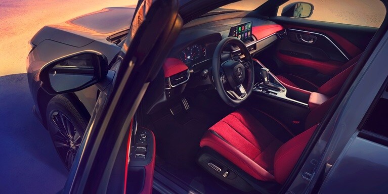 Se muestra la Acura ADX 2026 con Paquete A-Spec en Red Interior.