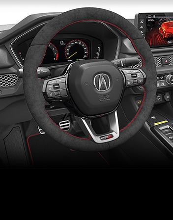 Volante deportivo tapizado en Alcantara accesorio del Integra Type S