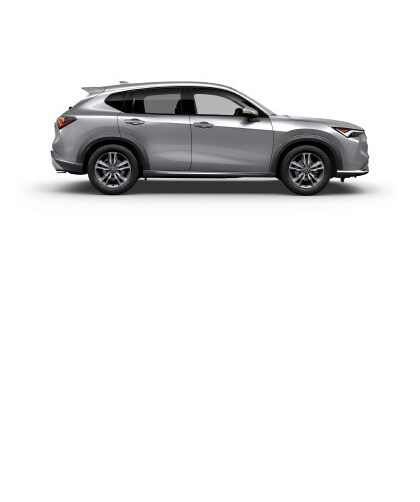 Se muestra la Acura ADX en Solar Silver Metallic, vista lateral.