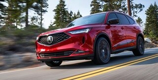 Acura MDX 2022 con Paquete A-Spec que presenta detalles en negro brillante