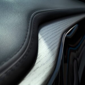 Madera gris oscura de poro abierto de la Acura MDX 2022