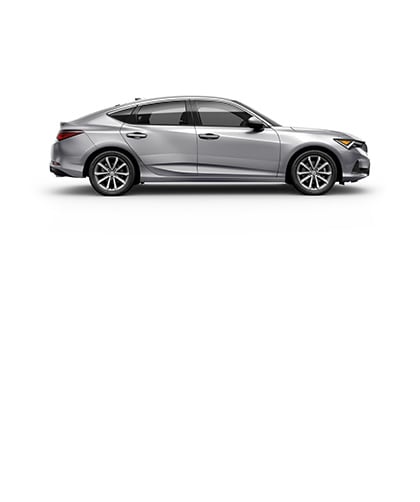 Se muestra el Acura Integra en Solar Silver Metallic, vista lateral.