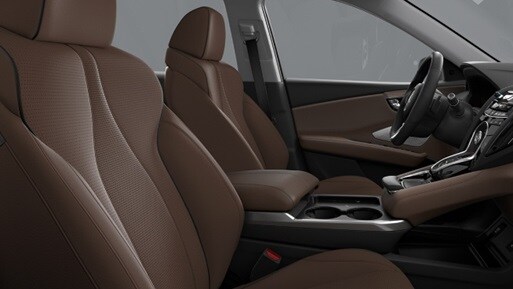 Acura RDX 2026 SH-AWD con Paquete Avanzado e interior de color Espresso, que muestra los asientos de primera clase