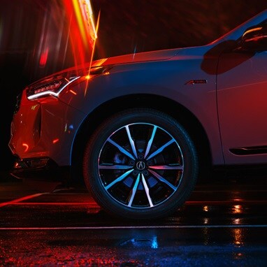 Ruedas de aleación de 20 pulgadas en Berlina Black con acabado mecanizado de la Acura RDX 2026