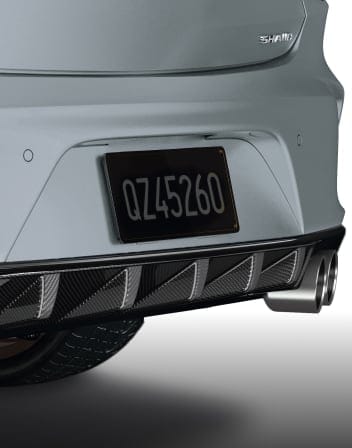 Difusor trasero de fibra de carbono accesorio del Acura TLX 2025 con Paquete Type S.