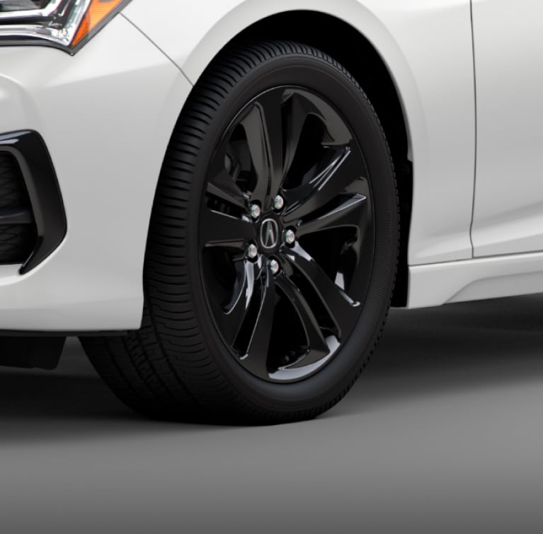 Ruedas de aleación de 19 pulgadas en Berlina Black del Acura TLX 2025.