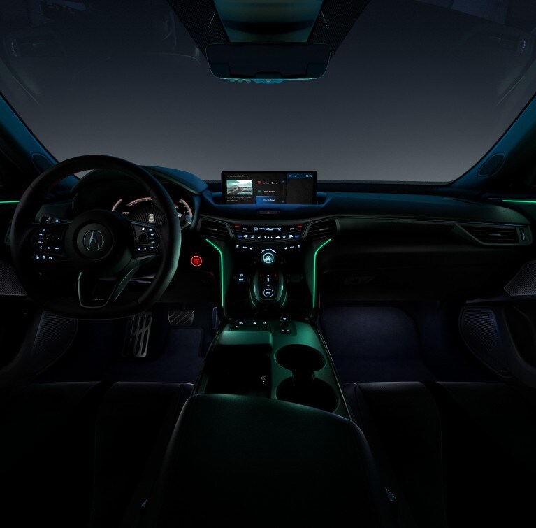 Modelo de iluminación ambiental Atlantic Road del Acura TLX 2025.