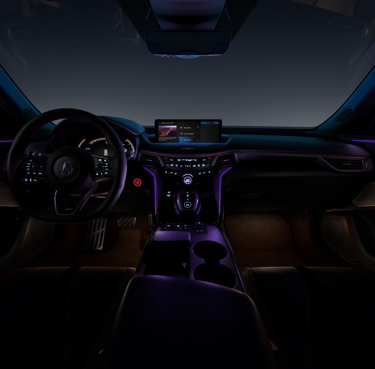 Modelo de iluminación ambiental Kanjo Loop del Acura TLX 2025.