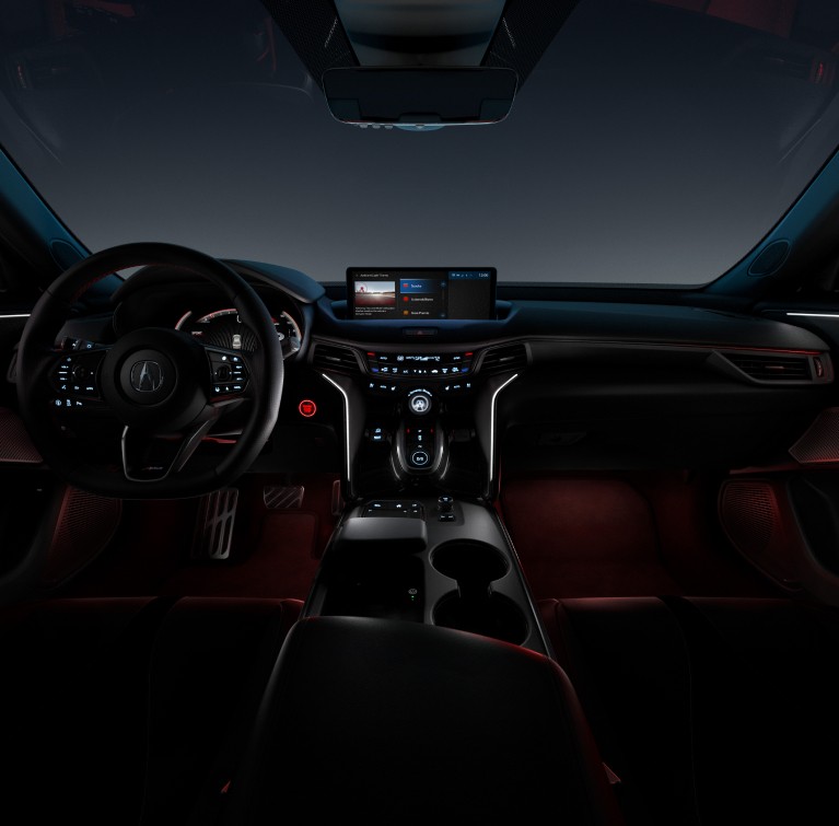 Modelo de iluminación ambiental Suzuka del Acura TLX 2025.