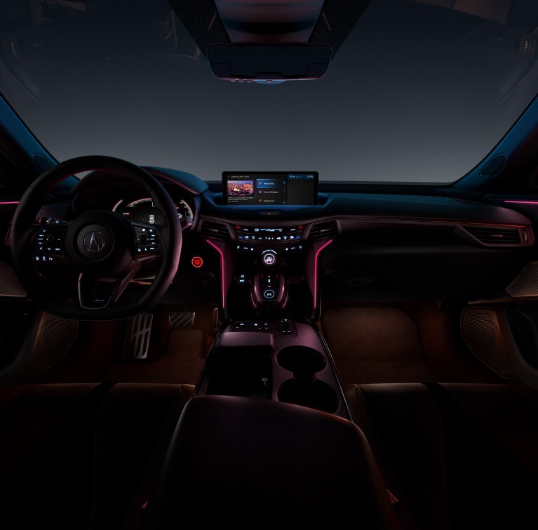 Modelo de iluminación ambiental Vegas Strip del Acura TLX 2025.