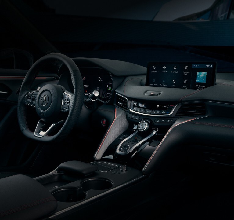 Acura TLX 2025 con Paquete A-Spec e interior de color Ebony.