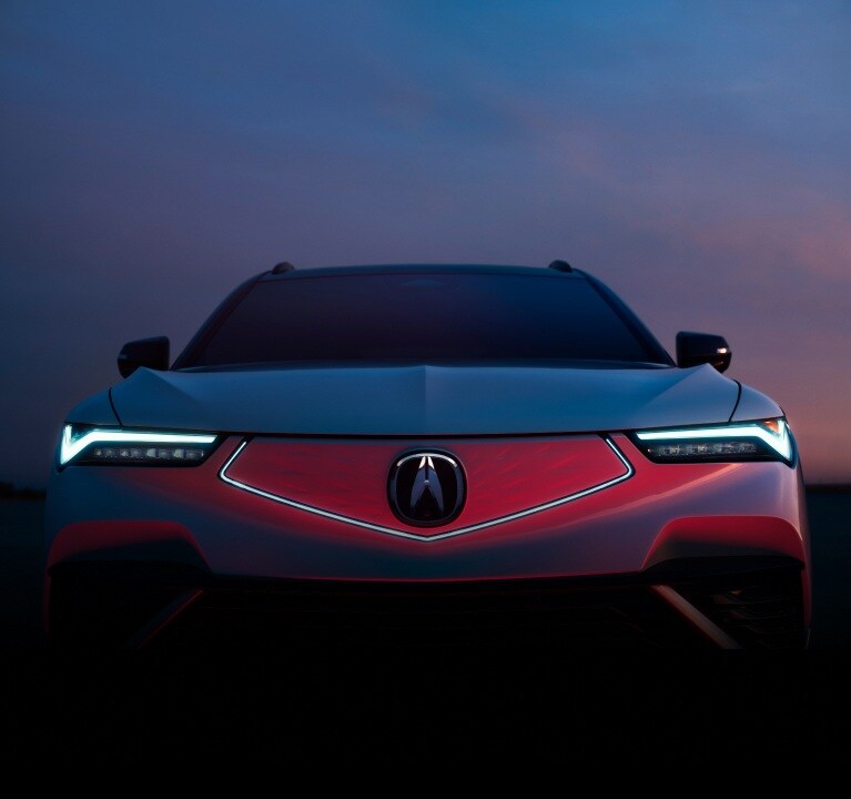 Acura ZDX 2024 con rejilla pentagonal estilizada con iluminación