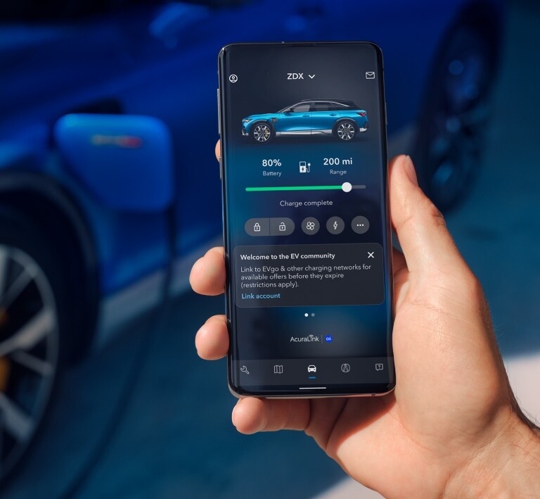 Aplicación para EV de Acura de la 2024 ZDX