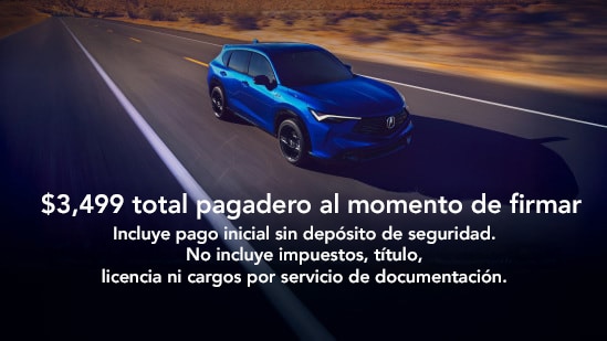 Vista frontal de la Acura ADX A-Spec 2025 conduciendo por la carretera