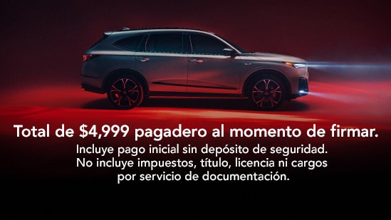 Vista del lado del pasajero de la Acura MDX Type S 2026 con Paquete Avanzado en Urban Gray Pearl