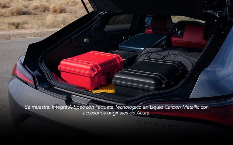 Espacio de carga del Acura Integra con maletas