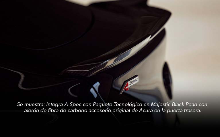 Acura Integra A-Spec 2026 con Paquete Tecnológico en Majestic Black Pearl con accesorios originales de Acura