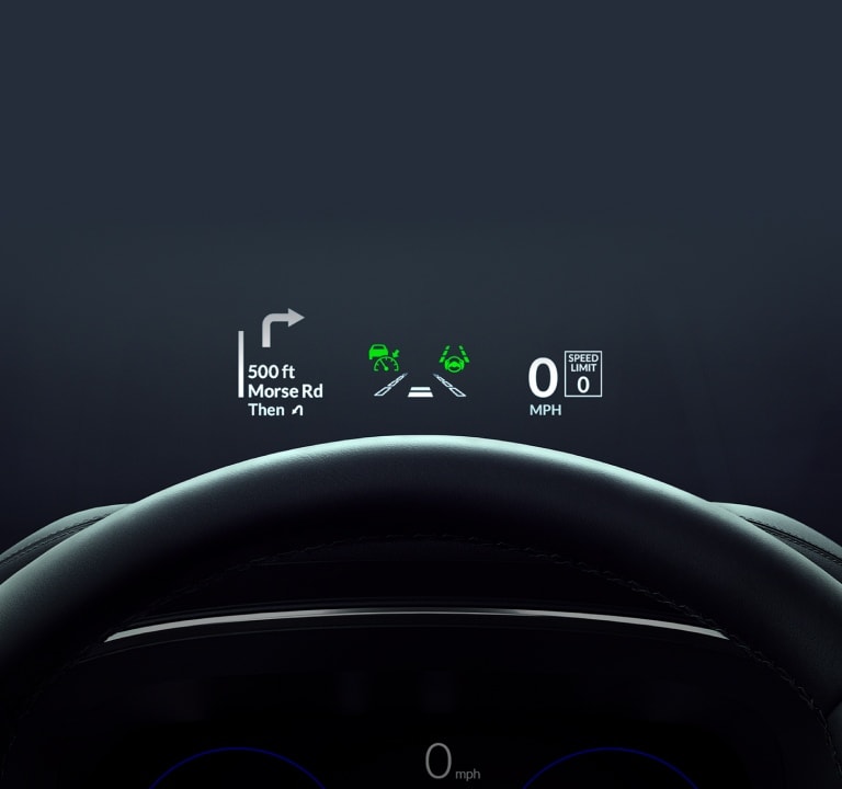 Primer plano de la pantalla a la altura de la vista de la Acura MDX 2025