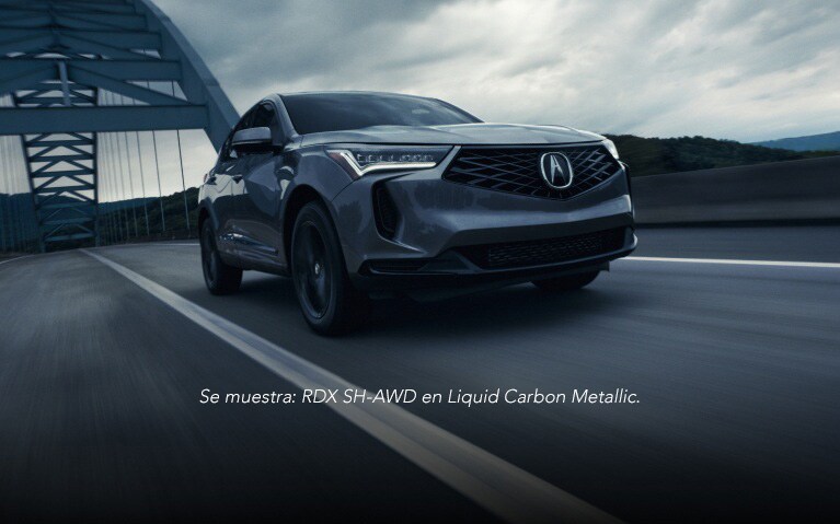 Acura RDX 2026 con Paquete A-Spec Avanzado e interior de color Orchid, que muestra el motor VTEC® turboalimentado con 272 caballos de fuerza*.