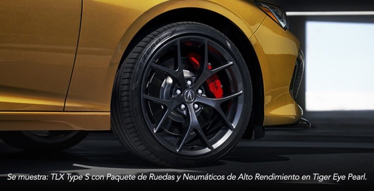 Acura TLX Type S 2023 con Paquete de Ruedas y Neumáticos de Alto Rendimiento de 20 pulgadas en Shark Gray y ruedas ligeras con rayos en Y