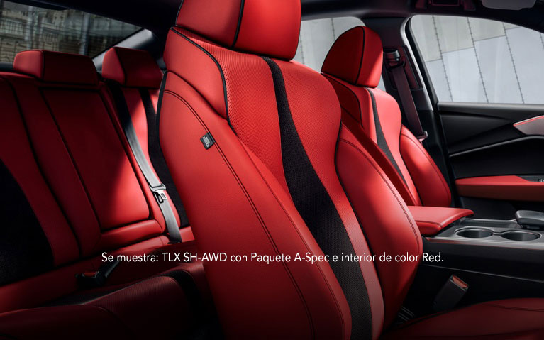 Interior de cuero de lujo color Red del Acura TLX A-Spec 2024