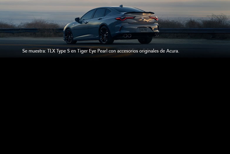 Vista trasera de 3/4 del Acura TLX Type S 2024 en Urban Gray Pearl 